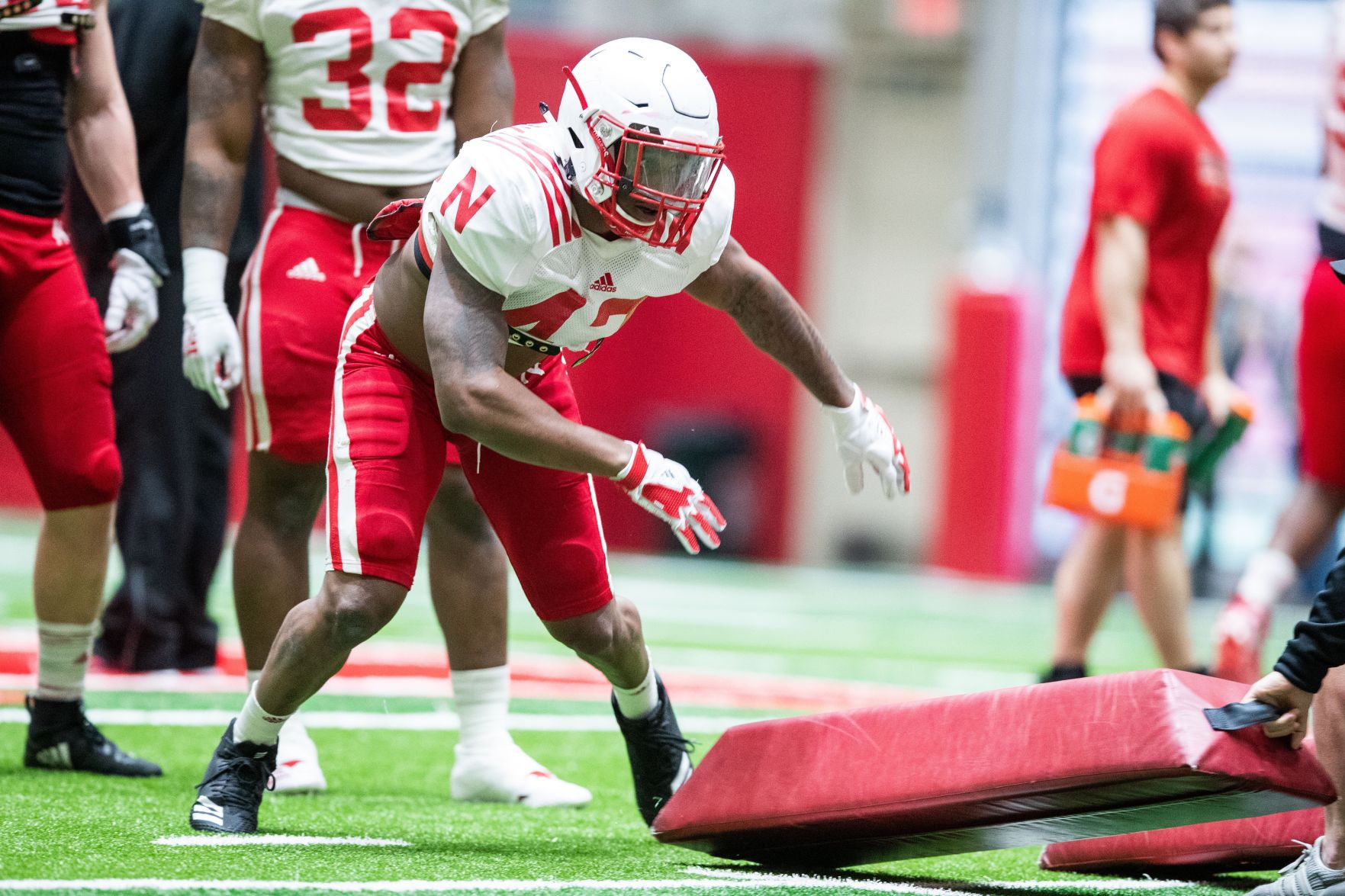 Nebraska worked through practice on April 3, 2019 in Lincoln.